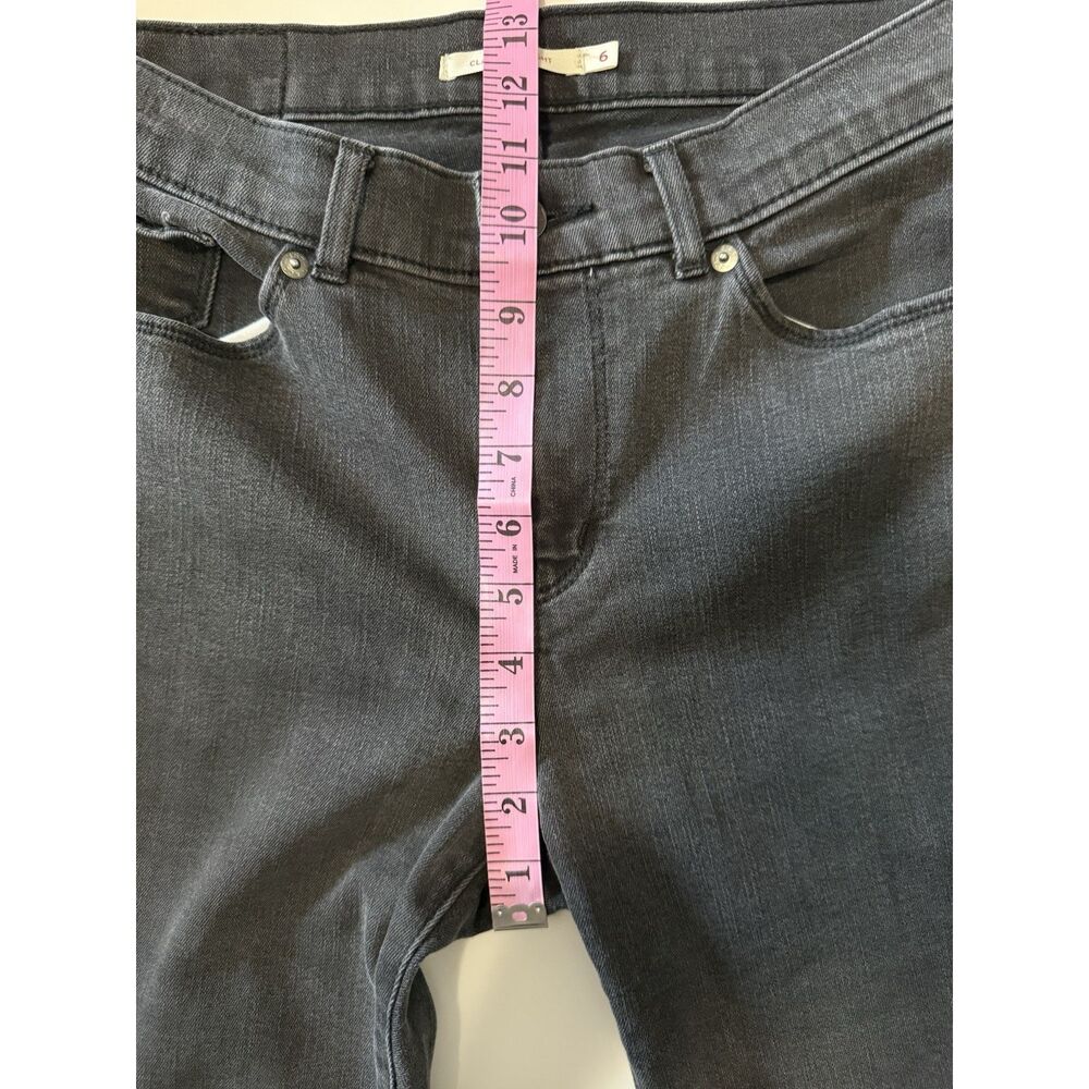 Levi's Classic Straight Jeans Charcoal Black Gray Stretch Denim High Rise 28/6 - Picture 10 of 15